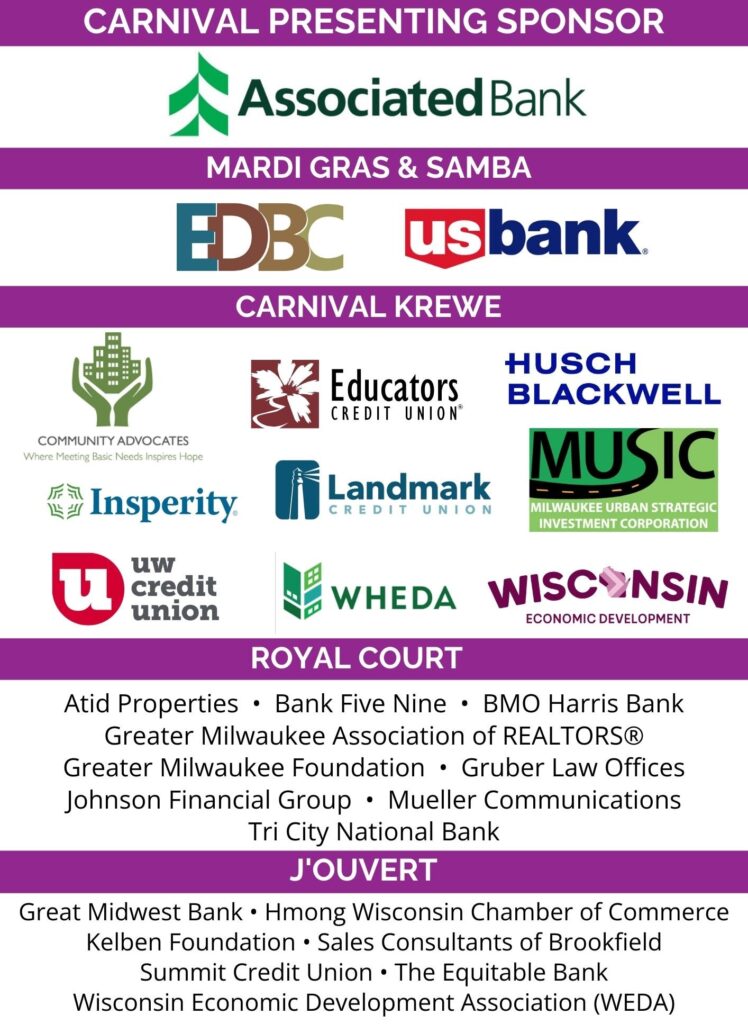Carnival Milwaukee 2024 Event Sponsors